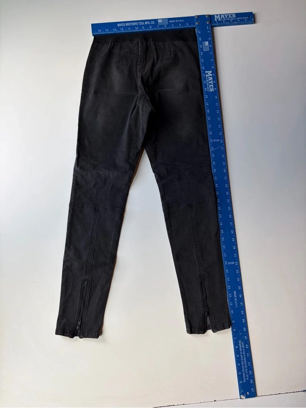 Cabi Jeans Women's Black Quilted-Knee Skinny Jeans